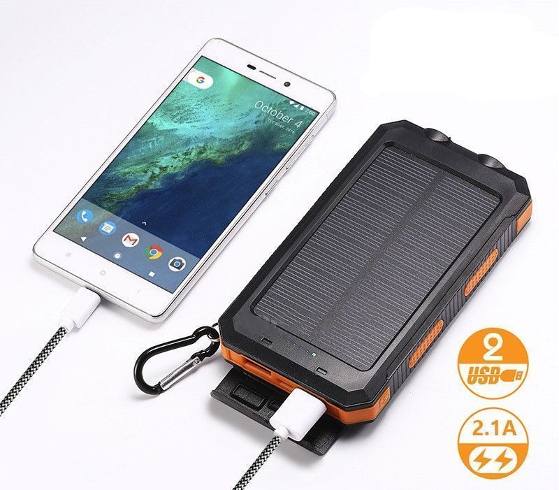 2022 BytePower Waterproof IP68 Solar Charger Power Bank 20000mah USB ...