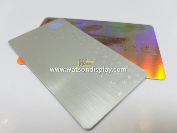 Gold and silver wiredrawing pvc RFID cards with embossing